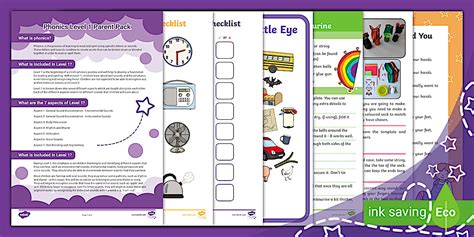 Phonics Phase1/Level 1 Parent Pack