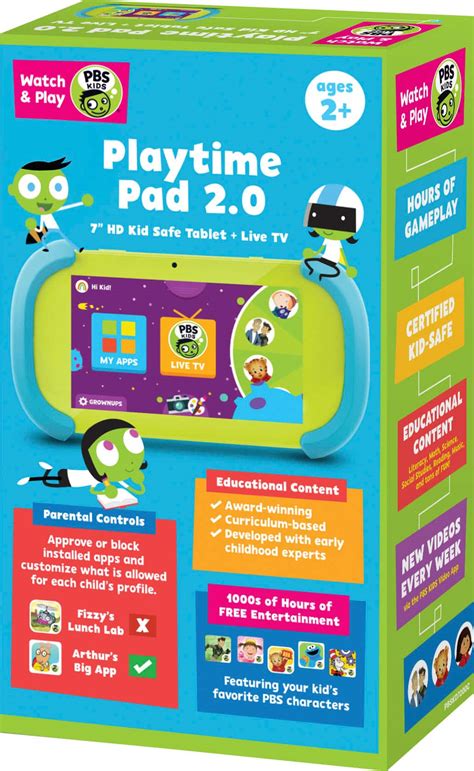 Best Buy: PBS Kids Playtime Pad 7" Kid Safe Tablet Multi PBSKD12B ...