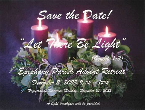 “Let There Be Light” Epiphany Parish Advent Retreat, The Church of ...