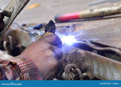 Dangerous Welding without Protective Work Wear Stock Image - Image of occupation, helmet: 60016637