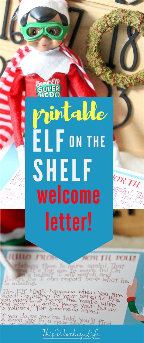 Elf On The Shelf Welcome Letter at James Ivery blog