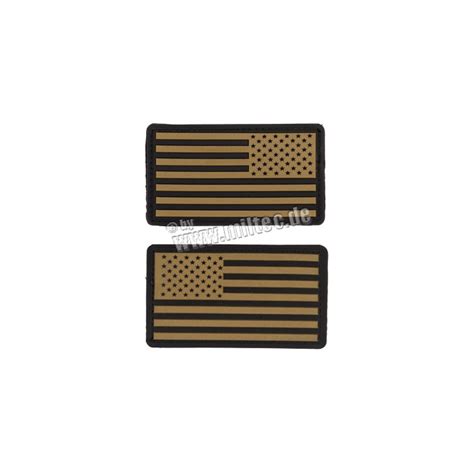 US Flag patch large Tan, 7,90