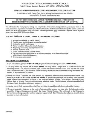 PIMA COUNTY CONSOLIDATED JUSTICE COURT 115 N CHURCH AVE - Jp Pima ...