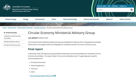 Circular Economy Ministerial Advisory Group (CEMAG) - Altiorem