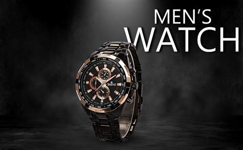 SWISSTYLE Stainless Steel Black Chain Chrono Look Analog Watch for Men ...