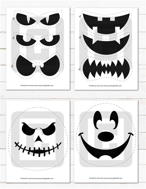 Easy Pumpkin Carving Stencils Free Printable