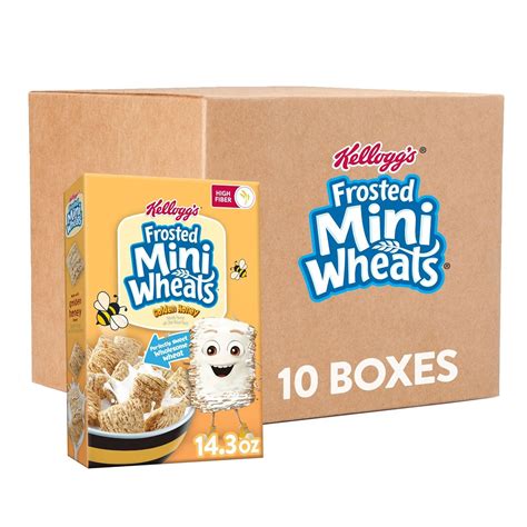 Amazon.com: Kellogg's Frosted Mini-Wheats Cold Breakfast Cereal, Fiber ...