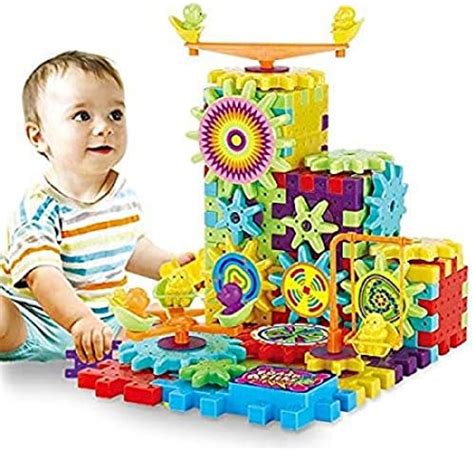 Buy Chocozone Battery Operated 81pcs Rotating Building Blocks with ...