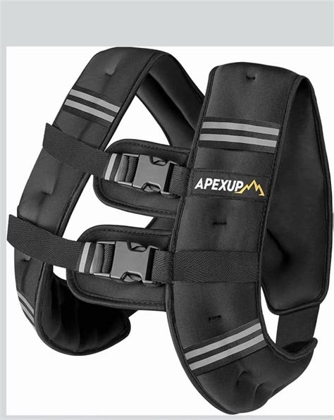 APEXUP Adjustable Weighted Vest 20lb Vest with 6 Ironsand - Walmart.com