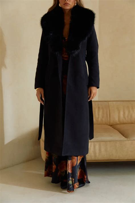 Cora Fur Collar Trench Coat – TrenBee