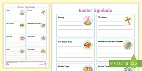 Easter Symbols Fact File Template (teacher made) - Twinkl