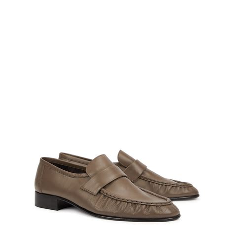 THE ROW Leather Loafers 6 - Taupe | Editorialist