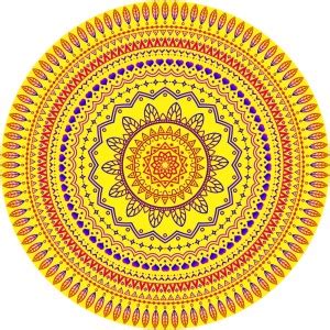 DR Design 43 cm rangoli floor sticker wall sticker festivel sticker56 ...