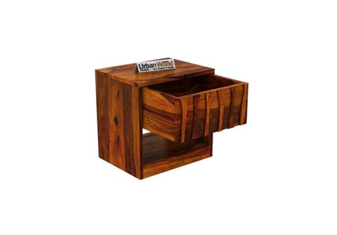 Buy Stack Bedside Table (Honey Finish) Online at Low Prices : Urbanwood