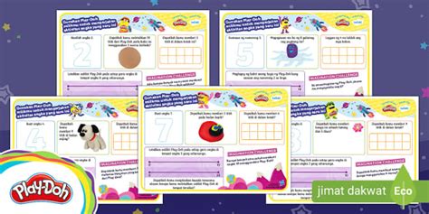 * NEW * Tikar Aktiviti Nombor Play-Doh (teacher made)