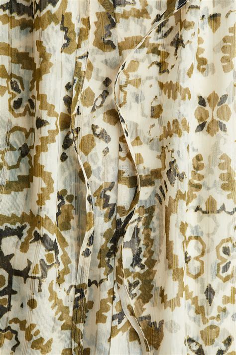 Frilled-collar blouse - Light beige/Patterned - Ladies | H&M IN