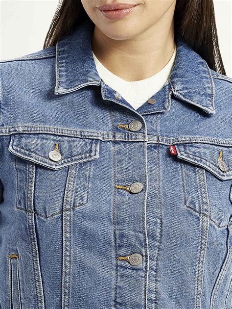 Women's Solid Blue Trucker Jacket – Levis India Store