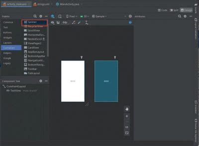 Android Studio Drop-Down Menu 的图像结果