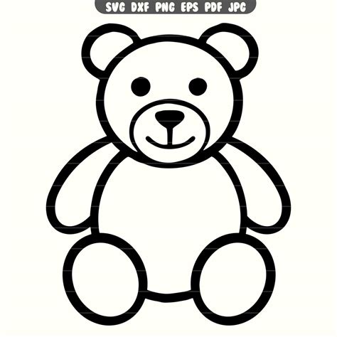 Buy Teddy Bear SVG, Teddy Bear DXF, Teddy Bear PNG, Teddy Bear Clipart ...