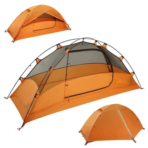 1 Person Single Double Layer Portable Camping Aluminum Hiking ...