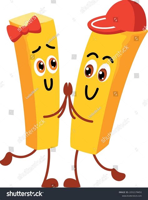 French Fries Dancing Cartoon Potato Chips Stock Vector (Royalty Free ...