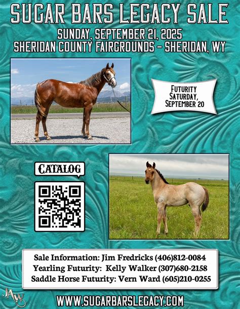 Sugar Bars Legacy Horse Sale, Sheridan County Fairgrounds, 21 September ...
