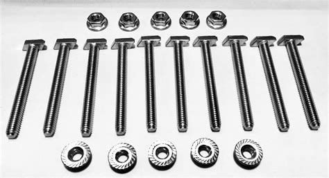 Unirac 1/4” x 2.5” Stainless Steel T-Bolts and Nuts : Amazon.in: Home ...