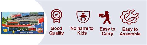 Buy Sheel® Battery Operated Cargo Train Set for Kids – Long Track ...