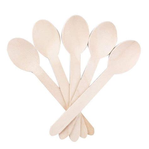 THE URBAN BAZAR Birchwood Disposable Wooden Spoon Biodegradable ...