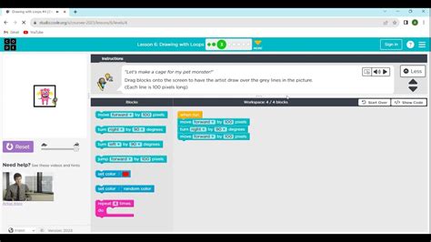 Image result for Code.org Lesson 9 Drawing with Loops