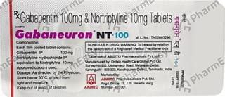 Gabaneuron Nt 100mg Strip Of 10 Tablets: Uses, Side Effects, Price ...