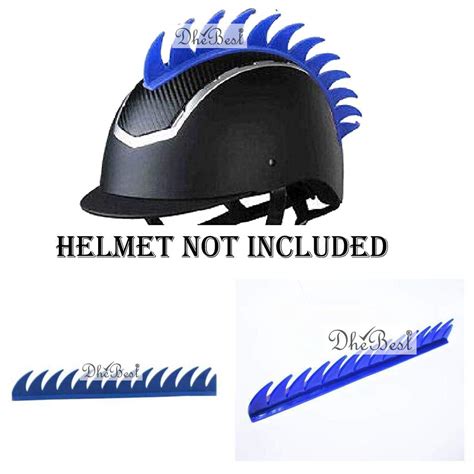 Dhe Best HS2 Cuttable Rubber Mohawk/Spikes Helmet Accessory Blue for ...