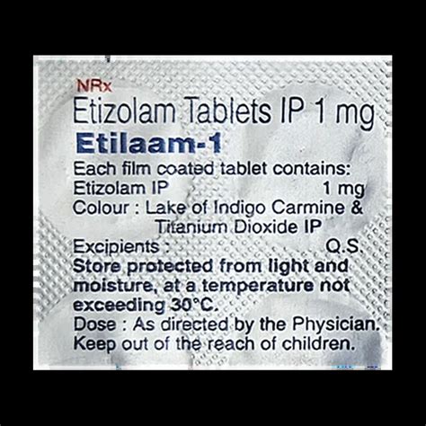 Buy Etilaam 1mg Tablet 10s Online at Best Price | Medkart