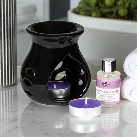 Fragrance Oil Tealight Gift Set - Premium Aromatics | Burner, Oil ...