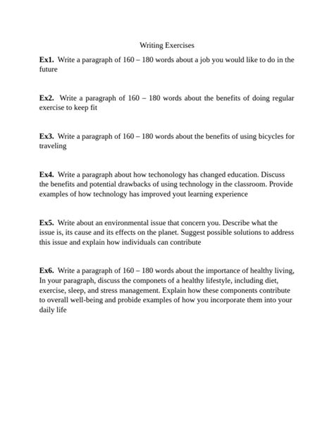 Image result for Writing Exercises