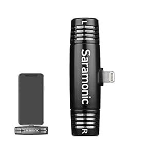 iPhone Lightning Plug & Play Microphone, Saramonic SPMIC510DI Compact X ...