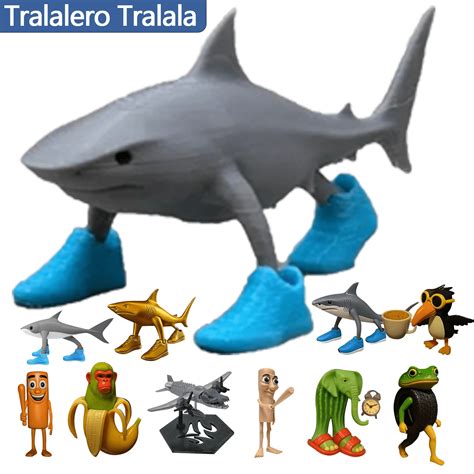 Tralalero Tralala 3 Inch Italian Brainrot Action Figures Shark C ...