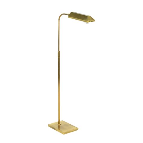 Vintage Brass Floor Lamp with Blown Glass Calla Lily | Grandview Mercantile