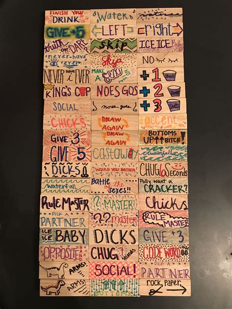 Jenga Drinking Game Rules 21+ Overview Of Naughty Jenga Play Jenga With A Naughty Twist With ...