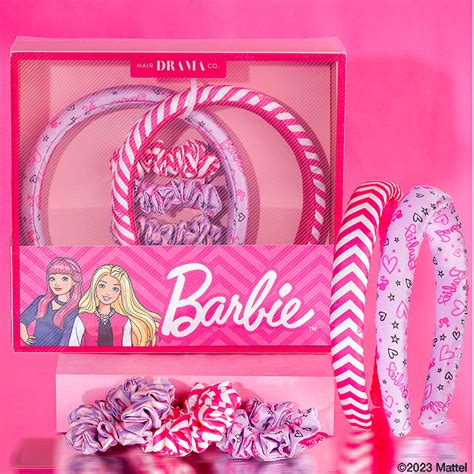 Barbie Kids Everyday Basics Gift Box with 2 Satin Puff Hair Bands & 3 ...