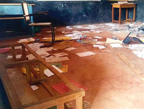 Miscreants ransack Kannada school