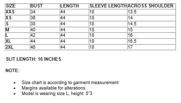KSW 40 SIZE CHART – Kasaa Hues