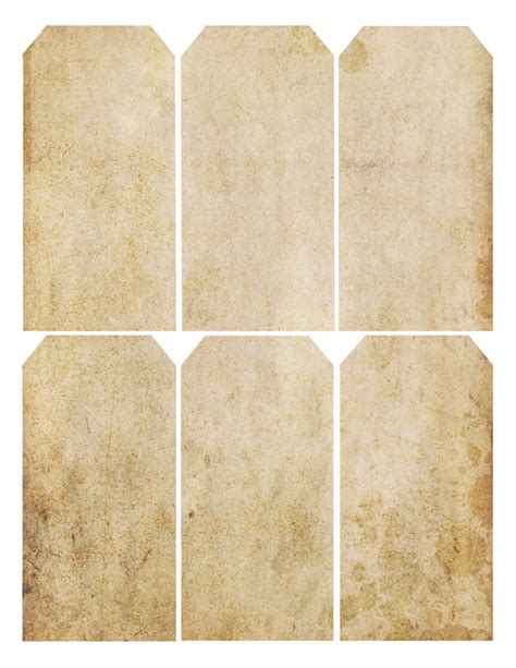 Printable Vintage Tags Template Border Clip Art