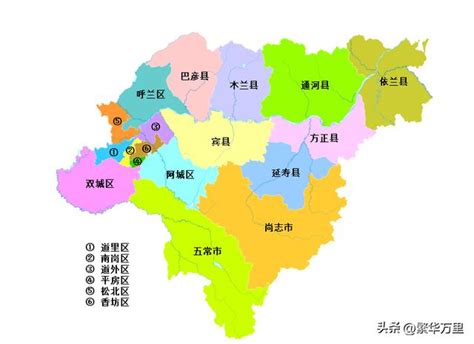 哈尔滨怎么划分行政区域图-哈尔滨的行政区划