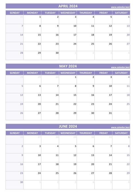 May To June Calendar 2024 Calendar 2024 Printable Calendar 2024