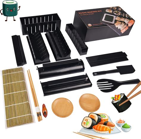 15 in 1 Sushi Making Kit, Sushi Roller kit with 8 Sushi Rice Roll Mold ...