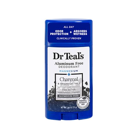 Dr Teal's Aluminum Free Deodorant with Charcoal 75g – True Cosmetics Ltd