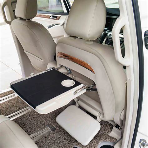 Multi-motion Car Seat Back Folding Table with Wireless Charging