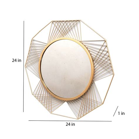 Mesh Design Wall Mirror | Round Wall Mirror – Writings On The Wall