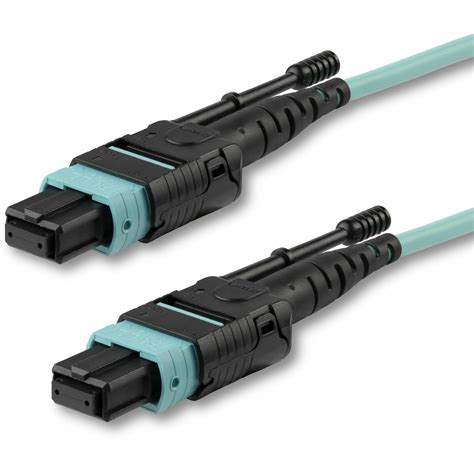 StarTech.com MTP Fiber Optic Cable - 15 ft / 5m - OM3-40Gb - Push/Pull ...